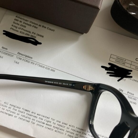 Tom Ford Black Bold Women's Frames - Picture 5 of 6